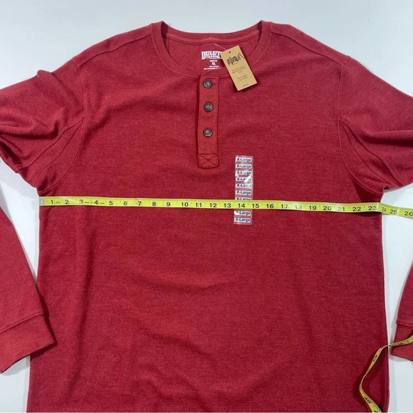 New Duluth Trading Trim Fit Henley Waffle Long Sleeve Shirt - Picture 4 of 5